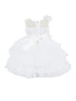 Baby Girls Lala & Erina Ivory Tulle Lace 3D Applique Flower Girl Dress 3-24M back 2